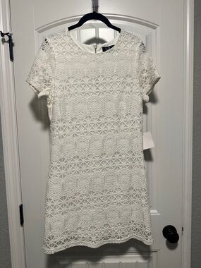 Lulu's White Lace Shift Dress